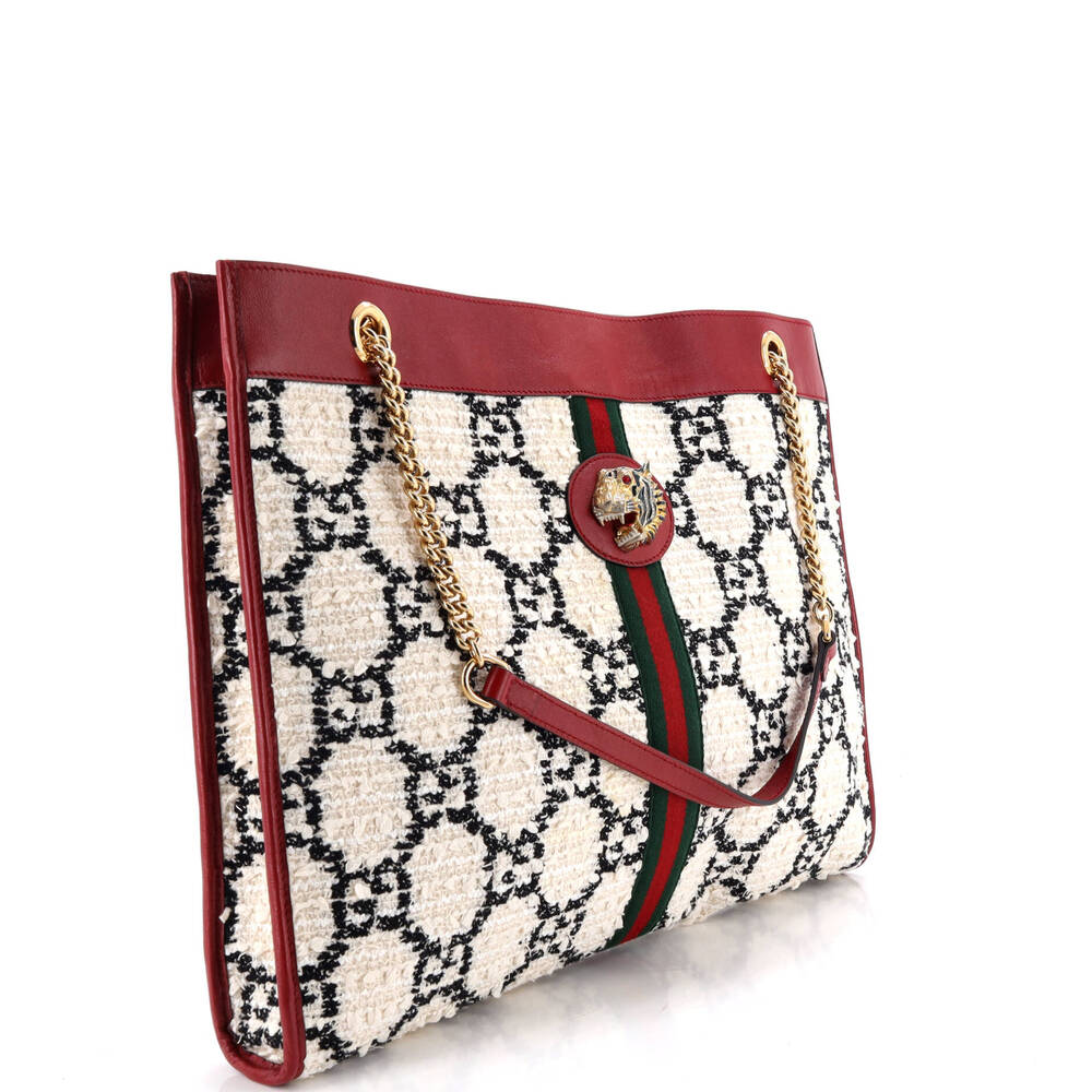 Gucci Rajah Chain Tote Gg Tweed Large #260677G13B - Picture 3 of 7